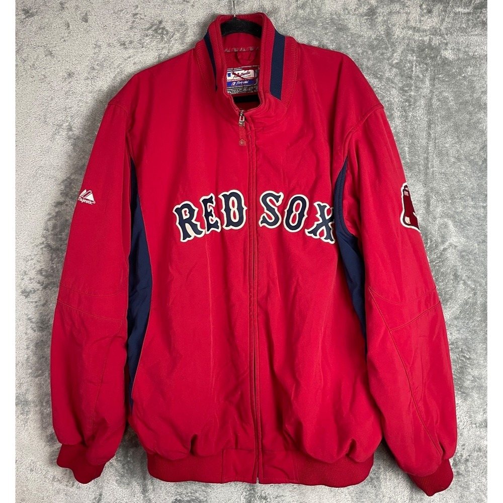 Vintage Boston Red Sox Dugout Jacket Majestic Therma Base Full Zip MLB Baseball